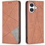 Mobigear Rhombus Slim iPhone 17 Wallet case - Brown