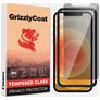 GrizzlyCoat Easy Fit AntiSpy iPhone 12 Tempered Glass Screen Protector Privacy - Case Friendly + Installation Frame