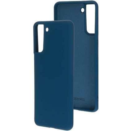 Mobiparts Samsung Galaxy S21 Plus Silicona Carcasa - Blueberry Blue