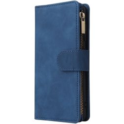 Mobigear Zipper Samsung Galaxy A41 Cover a libro portafoglio - Blu