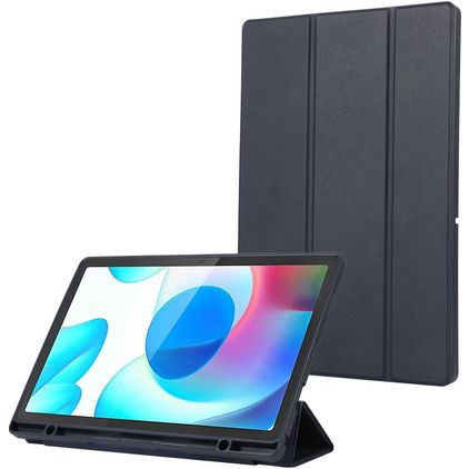 Mobigear Tri-Fold Gel Samsung Galaxy Tab A9 Plus (2023) TPU / Konstläder Plånboksfodral + Pennhållare - Mörkblå
