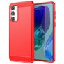 Mobigear Brushed Slim Samsung Galaxy M55 Fleksibel TPU Bagsidecover - Rød