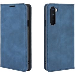 Mobigear Retro Slim OnePlus Nord Pungetui med Seddelrum - Mørkeblå