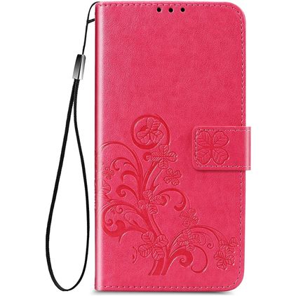 Mobigear Clover Samsung Galaxy A52s 5G Wallet case - Magenta