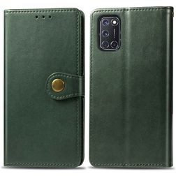 Mobigear Snap Button OPPO A52 Capa livro Carteira - Verde