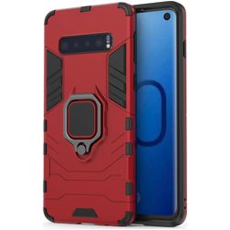 Mobigear Armor Ring Samsung Galaxy S10 Hardcase Back cover Antiurto con anello - Rosso