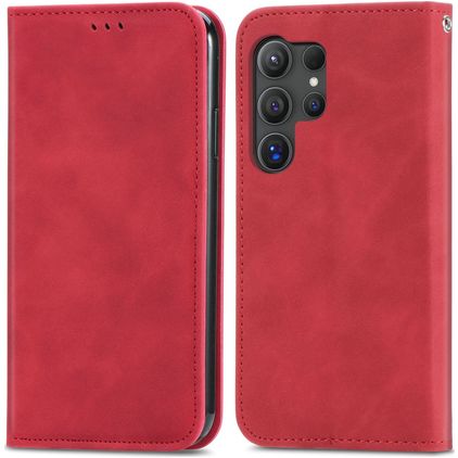 Mobigear Retro Slim Samsung Galaxy S25 Ultra Pungetui - Rød