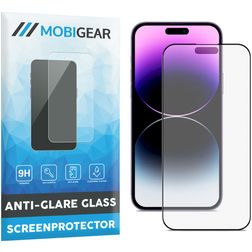 Mobigear Premium iPhone 14 Pro Panssarilasi Näytönsuoja Heijastamaton - Suojakuoren kanssa yhteensopiva - Musta