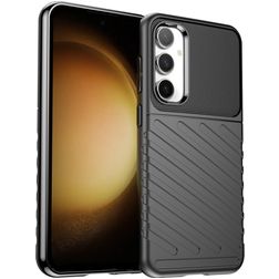 Mobigear Groove Samsung Galaxy S23 FE Flexibilní TPU Zadní kryt - Černá