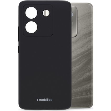 Mobilize Rubber Gelly POCO M7 Pro TPU flexível Capa traseira - Preto