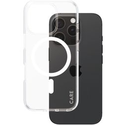 CARE by PanzerGlass Urban Combat iPhone 16 Pro MagSafe Hårdt Bagsidecover - Gennemsigtig / Hvid