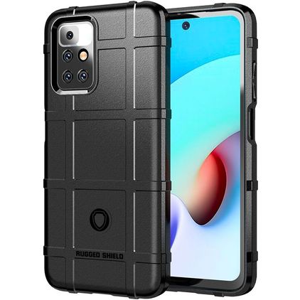 Mobigear Rugged Shield Xiaomi Redmi 10 4G TPU flessibile Back cover Antiurto - Nero