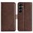 Mobigear Slim Magnet Samsung Galaxy S25 FE Pungetui med Seddelrum - Brun