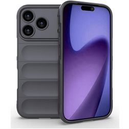 Mobigear Bumpy iPhone 18 Pro Elastyczne TPU Etui plecki - Dark Grey