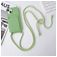 Mobigear Lanyard Card iPhone 15 Plus Silikone Cover med snor og kortholder - Grøn