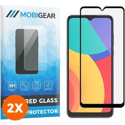 Mobigear Premium HTC Desire 21 Pro Härdat glas Skärmskydd - Skalvänligt - Svart (2-pack)