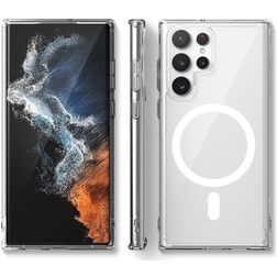 Mobigear Crystal Transparentní Samsung Galaxy S24 Ultra MagSafe Tvrdý plast Zadní kryt odolný proti nárazům - Průhledná