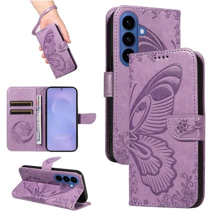 Mobigear Butterfly Samsung Galaxy S26 Plus Cover a libro portafoglio - Viola