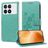 Mobigear Flowers POCO X6 Pro Cover a libro portafoglio - Verde