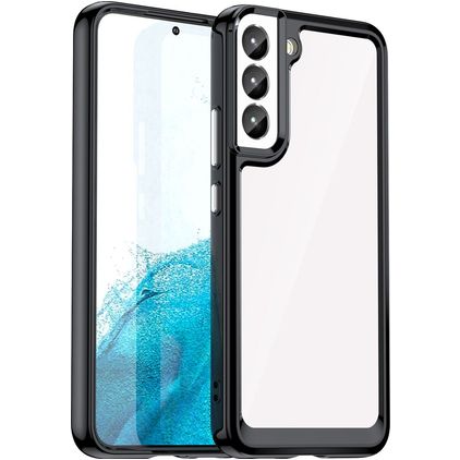 Mobigear Crystal Samsung Galaxy S23 Ultra Hard Case Back cover - Clear / Black