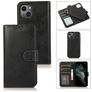Mobigear Wallet iPhone 13 Pro Max 2-in-1-lompakkokotelo irrotettavalla kuorella + Setelitasku - Musta