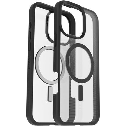 OtterBox React iPhone 16 Pro Max MagSafe Hårdt Bagsidecover Stødsikkert - Gennemsigtig / Sort