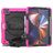 Mobigear SureGrip Xtreme iPad Pro 12,9 polegadas (2022) Capa Plástico rígido / Silicone Capa traseira + Suporte para caneta stylus + Alça de ombro + Suporte - Preto / Rosa