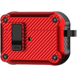 Mobigear Racing Clip Funda rígida para Apple AirPods Pro 1 - Rojo