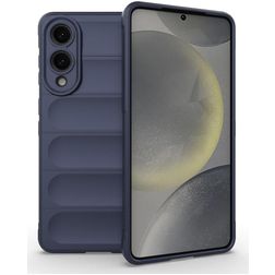 Mobigear Bumpy Samsung Galaxy S25 Edge TPU flexible Carcasa - Azul oscuro