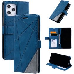 Mobigear Rhombus iPhone 12 Pro Max Cover a libro portafoglio - Blu