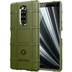 Mobigear Rugged Shield Sony Xperia 1 TPU flexible Carcasa Antigolpes - Verde