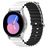 Mobigear Ocean Pasek Silikon do Smartwatch Sprzączka - 22 mm - Czarny / Biały
