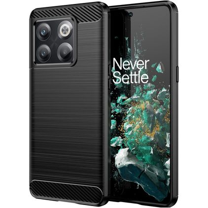 Mobigear Brushed Slim OnePlus 10T TPU flexible Carcasa - Negro