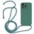 Mobigear Lanyard iPhone 14 Pro Silicone Cover con cordino - Verde