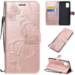 Mobigear Butterfly Samsung Galaxy A51 5G Wallet case - Rose Gold