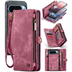 CaseMe 008 Google Pixel 9 Pro XL Case Detachable 2-in-1 Wallet Case Wallet - Red