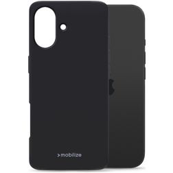 Mobilize Rubber Gelly iPhone 17 TPU flexível Capa traseira - Preto