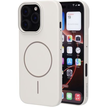 Mobiparts Slim Line iPhone 16 Pro MagSafe Fodral Hårdplast Skal - Off White