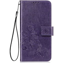 Mobigear Clover Samsung Galaxy A21s Lompakkokotelo + Setelitasku - Violetti