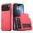 Mobigear Card iPhone 18 Pro Max Hard Case Back cover Shockproof with Card Holder - Red
