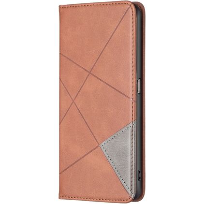 Mobigear Rhombus Slim OPPO A76 Plånboksfodral - Brun