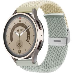 Mobigear Braided Dual Nylon Smartwatch Strap Clamp closure - 20 mm - Grey / Starlight