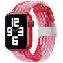 Mobigear Braided Nylon Apple Watch Cinturino Chiusura deployante - 49/46/45/44 mm - Rosa / Rosso