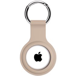 Xccess Keychain Apple AirTag Cover Fleksibel Silikone Nøglering - Sand