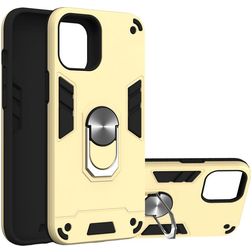 Mobigear Armor Ring iPhone 12 Pro Max Hard Case Back cover Shockproof with Ring Holder - Gold