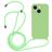 Mobigear Lanyard iPhone 14 Silicona Funda con cuerda - Verde
