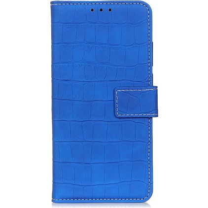 Mobigear Croco Realme C21 Funda tipo libro Cartera - Azul