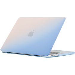 Mobigear Rainbow Matte MacBook Pro 16 polegadas (2021-2026) Capa rígida para MacBook - Azul / Rosa - Modelo A2485 / A2780 / A2991 / A3186 / A3428 / A3429