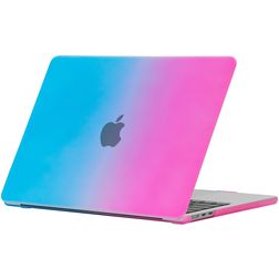 Mobigear Rainbow Matte MacBook Air 15 polegadas (2023-2026) Capa rígida para MacBook - Azul / Rosa - Modelo A2941 / A3114 / A3241 / A3448