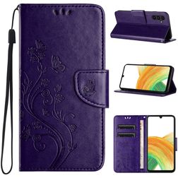 Mobigear Flowers Samsung Galaxy A35 Funda tipo libro Cartera - Morado